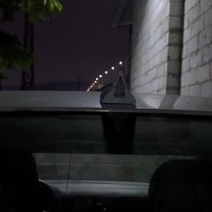Car Roof Light Solar Flashing Auto Tail Lamp Waterproof LED Warning Strobe Light Shark Fin Shape Flashing Anti-Collision Lamp