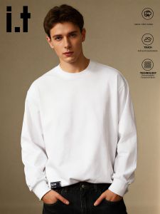 izzue | Cotton Round Collar White T-Shirt for Inner Wear Mens