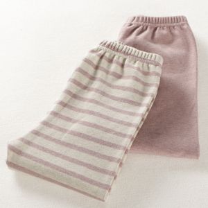 กางเกงใส่อยู่บ้านสำหรับเด็กใส่ในฤดูใบไม้ร่วงและฤดูหนาวกางเกงใส่ในฤดูใบไม้ร่วงให้ความอบอุ่นใส่ด้านในไร้โครงคอตตอนแท้สำหรับเด็กหญิงและเด็กชายวัยกลางและวัยโตกางเกงนอน
