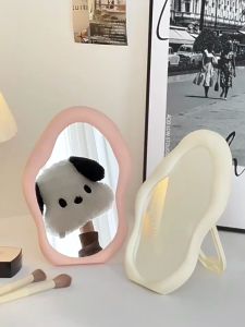 Makeup Mirror Cloud Shape Cosmetic Single-sided Mirror with Stand Desk Mirror Vanity Mirror for Women and Men Portable