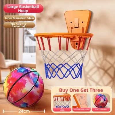 WEIBAI | Wall-mounted Indoor Basketball Hoop for Home Use No Drilling Outdoor Toy for Boys