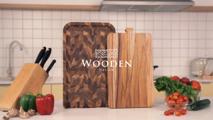 Thớt Gỗ Teak 2 Trong 1 Cao Cấp Bền Bỉ Sang Trọng An Toàn Thực Phẩm Wooden Decor - The 2in1