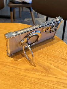 Magnetic Holder Shockproof Clear Case For Samsung Galaxy S25 Ultra S25 Plus S25 Wireless Charging Phone Case