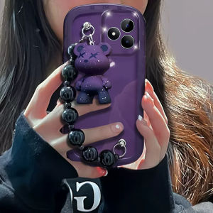 Phone Case Realme C53 Fashion Hot Selling Affordable Doll Bracelet Casing RealmeC53 Lens Protection Solid Color Transparent Soft Cover 2023