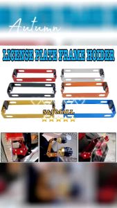Universal License Plate Frame Holder for Motorcycle Adiustable Foldable Alloy