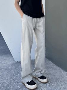 Fall 2024 Mens Casual Straight Leg Pants American Style Trendy High Waist Slimming Long Trousers Fashionable Loose Fit