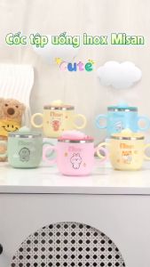 Cốc uống nước cho bé Misan lõi Inox 304 giữ nhiệt an toàn cho bé Cốc Giữ Nhiệt cho bé Misan dung tích 250ml tiện lợi