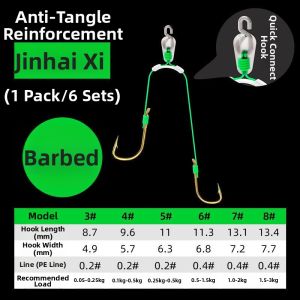 Quick Attach Short Subline Anti-Tangle Fishing Hook 8cm