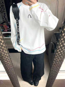 Áo Thun Tay Dài Màu Trắng HUSSA Dành Cho Nam Áo Thun Thể Thao Thể Dục Ngoài Trời Áo Thun Thể Thao Đạp Xe Phong Cách Mỹ Cleanfit