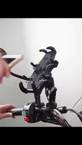 HNJ Motorcycle Phone Holder Motor Bicycle GPS Side Mirror Handlebar Eight Claws High Quality Alloy