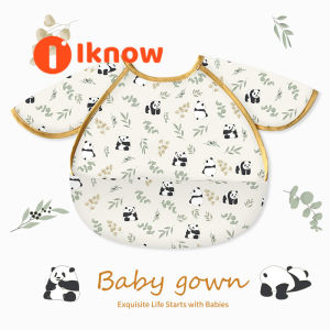 ฉันรู้ว่าชุดคลุมเด็กสำหรับฤดูร้อนผ้ากันเปื้อนสำหรับเด็กเด็กผ้ากันเปื้อนเอนกประสงค์กันน้ำอุปกรณ์ Ibu Dan Bayi แต่งตัวป้องกันเดนมาร์กสำหรับเด็กทารก