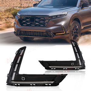 Đèn LED DRL Chạy Ban Ngày Tích Hợp Xi Nhan Động Đèn Sương Mù Trắng Vàng Xanh Đa Chức Năng Cho Honda CRV CR-V 2023 2024 Phụ Kiện Ô Tô