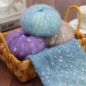 150G Nhiều Màu Sắc Chuyển Đổi Mohair Sợi Phần Dài Nhuộm Tay Đan Cho Áo Len Mũ Khăn Áo Vest-Chống Đóng Cọc Len Acrylic Pha 3 Cái/gói