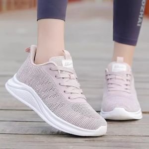 Mens Running Shoes Breathable Mesh Casual Sports Sneakers White Warrior/Huiri Brand round Toe EVA Outsole Comfortable Summer Shoe