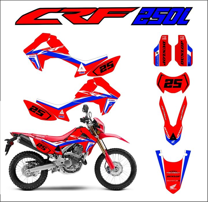 Honda CRF 250L decals sticker Laminated Laminated Motorcycle