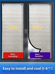 Heat Insulation Film Glass Sunroom Balcony Window Partition Sun Blocking Shade Essential Tool New Chinese Style Home Decor