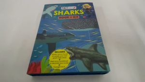 Factivity Sharks Book & Kit with Plaster Shark & Paint for Kids to Learn