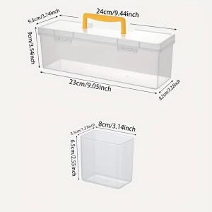 7Pcs Clear Divided Hardware Storage Box Kit