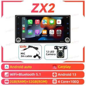 2Din Android Radio Car Multimedia for Toyota Rush 2017-2024 Head Unit GPS Stereo 7" Screen Wireless Carplay Autoradio