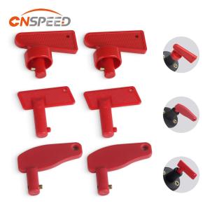 2PCS Spare Key For Battery Isolator Switch Power Kill Cut Off Switch Car Van Boats For Yacht Electric Vehicle ABS Plastic Red