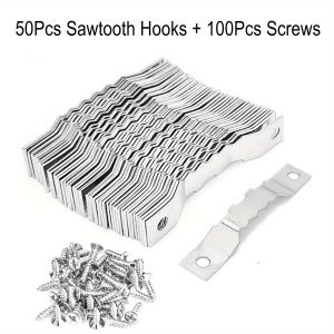 Double-Sided Sawtooth Hanging Flat Head Screw Combination Metal Straight Bar Photo Frame Picture Frame Hook Accessory