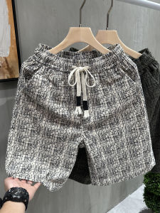 กางเกงขาสั้นทรงหลวมสไตล์อเมริกันสำหรับผู้ชายในช่วงฤดูร้อน กางเกงขายาวทรงตรงบางๆ ทรงหลวมๆ สไตล์ลำลอง กางเกงขายาวทรงขากว้าง 5 จุด ทรงลำลอง ทรงย้อนยุค