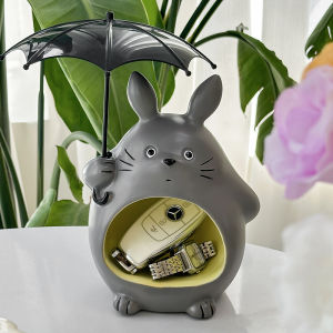 Miniso Creative Cartoon Cute Totoro Ornament Home Storage Living Room Bedroom Desktop Key Storage Decoration