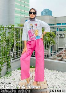 ONE SET VIRAL / SETELAN VIRAL KEKINIAN HM ZRA IMPORT BKK GAMBAR TIMBUL BUKAN SABLON
