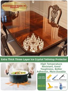 IFcare | Heat-Resistant Transparent Table Protector