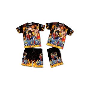 COD/ setelan baju anak laki laki karakter one piece/baju kaos luffy anak laki laki