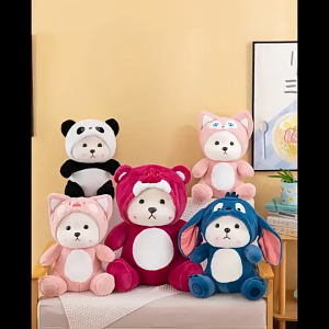 25cm Kawaii Teddy Bear Plush Doll Soft Cute Bear Plush Toy Christmas Birthday Gift Creative Doll Toy