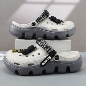 Mens 2023 New Breathable Anti-slip Soft Bottom Clog Shoes Outdoor Casual Sports Slip-On Rubber Outsole Youth Summer Sandals