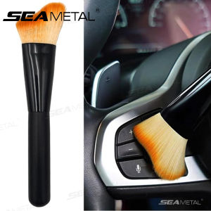 SEAMETAL Car Air Outlet Dashboard Detail Brush Long Handle Curved Soft Cleaning Brush Auto Accessories Dust Removal Cleaning Tool