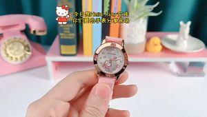 100% Hello Kitty đích thực Đồng hồ bé gái Chống nước Đồng hồ cho trẻ em Thiết kế thời trang Chóng trầy Chống rơi Xinh đẹp Đồng hồ thạch anh 3271