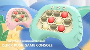 Pop It Game Quick Push Bubbles Game Console Series Toys Funny Whack A Mole Game Toys for Kids Fidget Antistress Toys Decompression Breakthrough Puzzle Pop Game Machine