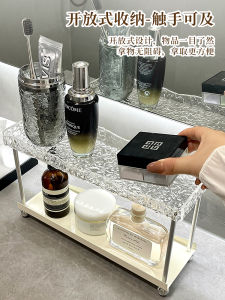 Giá Để Đồ Sang Trọng Hai Lớp Cho Phòng Tắm Giá Để Đồ Trang Điểm Giá Để Đồ Không Cần Đục Lỗ Giá Để Đồ Phòng Tắm Bằng Nhựa Acrylic