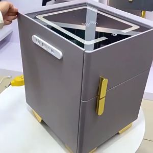 Smart modern bedside table hidden safe integrated bedside table modern simple wireless charging home bedroom lamp routing bedside cabinet