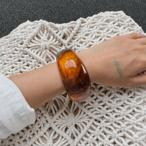 Ingemark 4 Styles Y2K Boho Thick Resin Acrylic Bangles for Women 2025 New Fashion Geometric Irregular Bracelet Aesthetic Jewelry