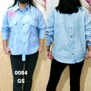 0084 kemeja salur gstyle wayfansix lubana bordir bunga mardi