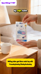Miếng Dán Gel Làm Mát Hạ Sốt YosakyBaby Nhật Bản Đổi Màu Theo Nhiệt Độ – Dùng Cho Trẻ Em & Người Lớn Miếng Dán Hạ Nhiệt