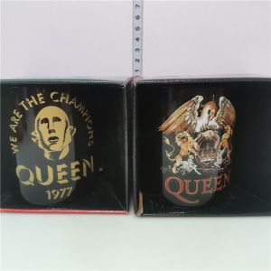 แก้วเซรามิควงควีน ดนตรีร็อค เราคือแชมป์ แก้วน้ำแบบคลาสสิก ดีไซน์ ชิ้น ผลิตในจีน พร้อมหูจับ ความจุ 301-400 มล