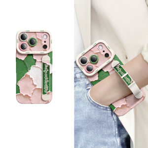 SUPER MOUSE | Anti-Shock Extendable Wristband Stand Full-Cover Creative Oil Painting Lotus Leaf Phone Case