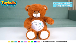 Gấu bông cao cấp có nhạc du dương ru bé kèm đèn ngủ thiên hà giúp bé ngủ ngon cho bé