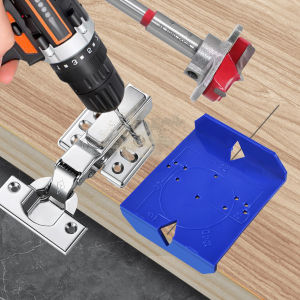 35/40mm ABS Hinge Hole Jig Woodworking Door Hole Opener Cabinet Installation Auxiliary Tools DIY Punching Positioning Tools