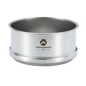 Campingmoon | CAMPINGMOON 600ml Stainless Steel Portable Camping Bowl Set with Handle Outdoor Dining Bowl S369 304 Material 1 PCS