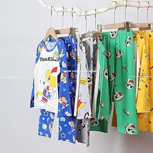 Boy Sleepwear 3-15Years Pyjamas Kids Spider-Man Monkey D Luffy Girl Sleepwear Kids Pyjamas Set Cute Cartoon Pattern Children Sleepwear baju budak perempuan girls