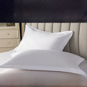 Five Star Hotel Standard Pure Cotton White Pillowcases Single Person Size Extra Large for Homestay Inn Bedding Special Use