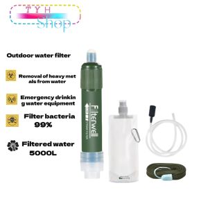 Outdoor Water Filter Straw Water Filtration System Water Purifier for Emergency Preparedness Camping Traveling Backpacking