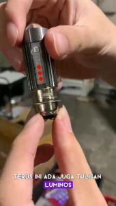 LAMPU LED DEPAN MOTOR LUMINOS H6 LS3 LASER LED HI LOW DC DOUBLE COLOR WHITE YELLOW + LAMPU SENJA BIRU MERAH