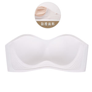 ไร้สาย เสื้อในไม่มีสาย ผู้หญิงที่มองไม่เห็นแผ่นรองหน้าอกเหนียวไร้รอยต่อหน้าอกเล็ก Bustiers ชุดชั้นในไร้ไหล่สําหรับสุภาพสตรี